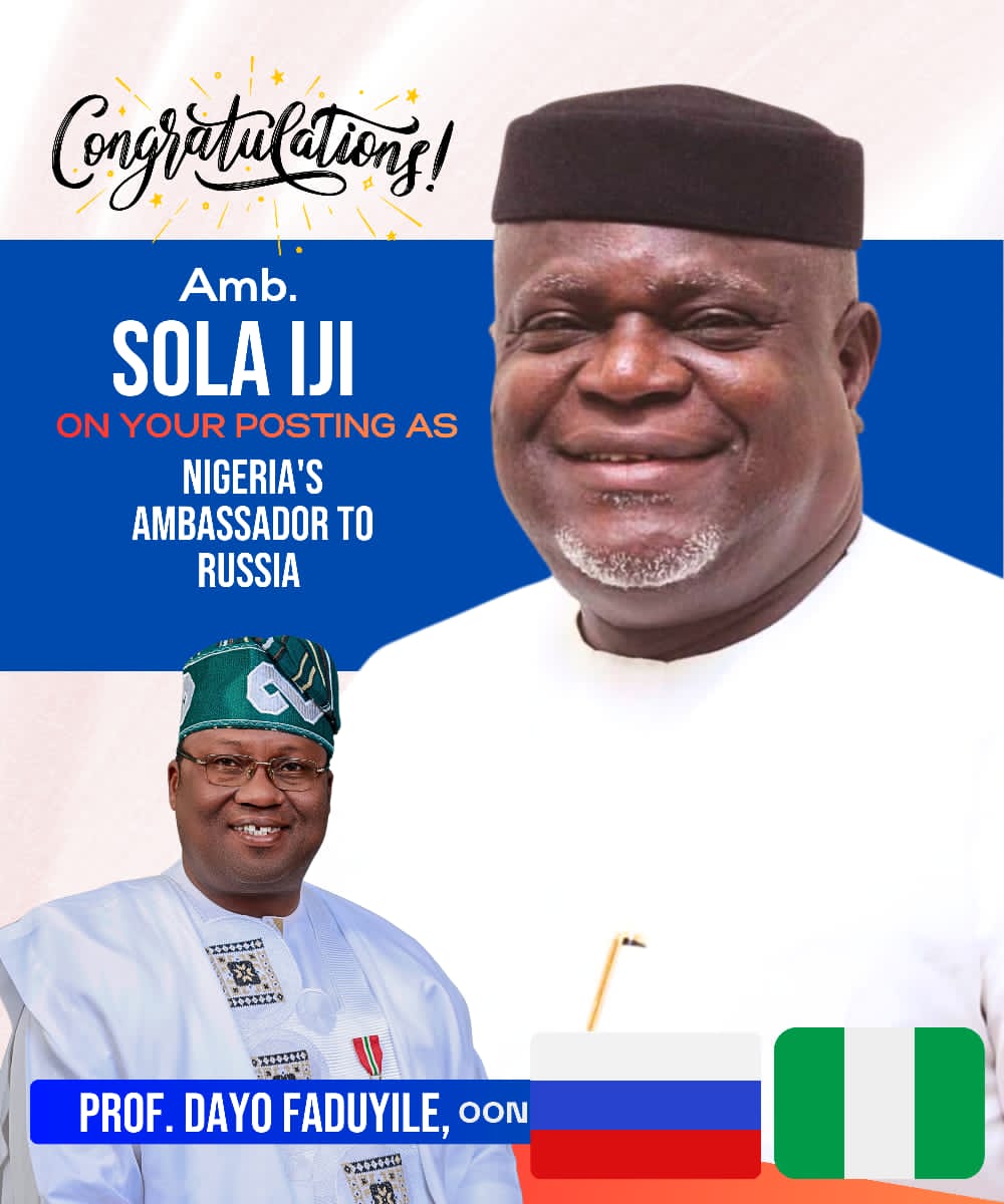 Faduyile to Iji over Ambassadorial posting : your experience on the job is rich enough.