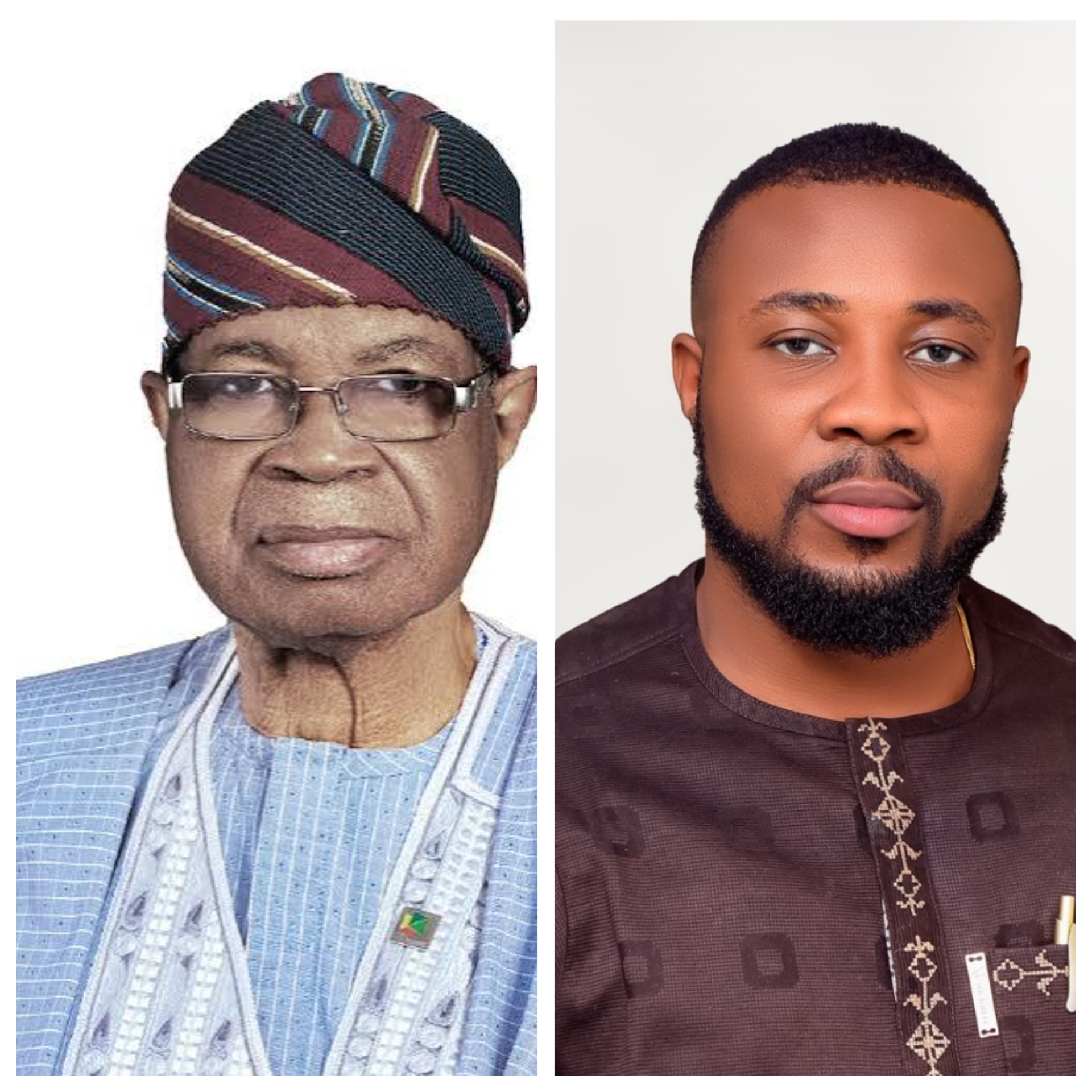 Olabode greets Pa. Akinyelure on his birthday